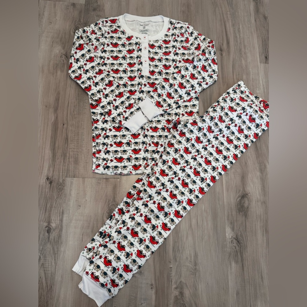 Roller Rabbit kids holly jolly hathi pjs size 10
